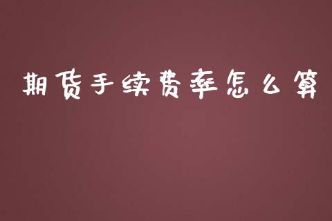 期货手续费率怎么算_https://wap.kuaijiepai.net_财务风控_第1张