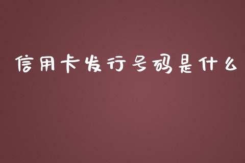 信用卡发行号码是什么_https://wap.kuaijiepai.net_财务咨询_第1张