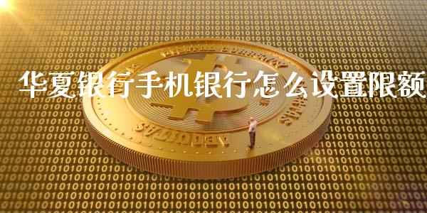 华夏银行手机银行怎么设置限额_https://wap.kuaijiepai.net_外汇交易_第1张