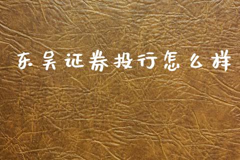 东吴证券投行怎么样_https://wap.kuaijiepai.net_财务风控_第1张