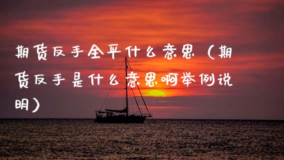 期货反手全平什么意思（期货反手是什么意思啊举例说明）_https://wap.kuaijiepai.net_财务咨询_第1张