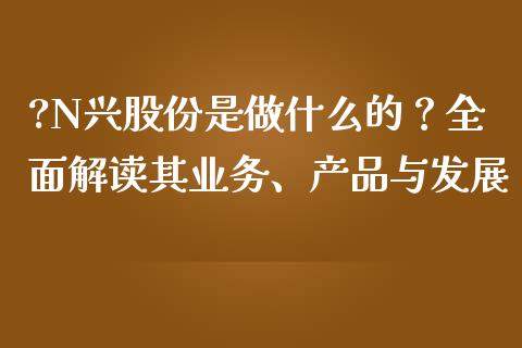 ?N兴股份是做什么的？全面解读其业务、产品与发展_https://wap.kuaijiepai.net_金融科技_第1张