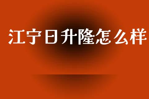 江宁日升隆怎么样_https://wap.kuaijiepai.net_金融科技_第1张