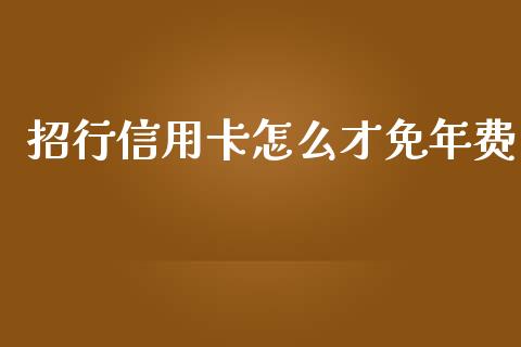 招行信用卡怎么才免年费_https://wap.kuaijiepai.net_财务风控_第1张