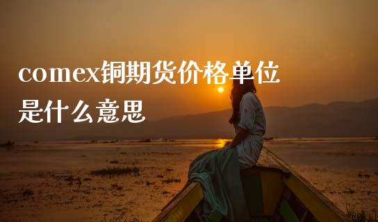comex铜期货价格单位是什么意思_https://wap.kuaijiepai.net_金融科技_第1张