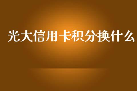 光大信用卡积分换什么_https://wap.kuaijiepai.net_财务风控_第1张