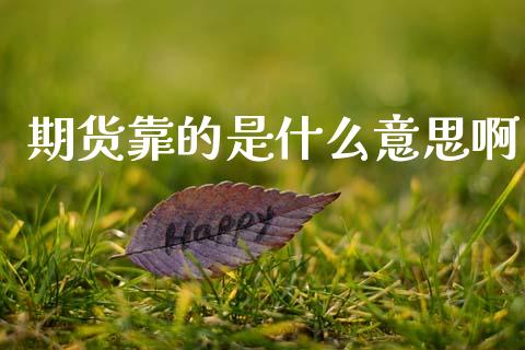 期货靠的是什么意思啊_https://wap.kuaijiepai.net_财务咨询_第1张