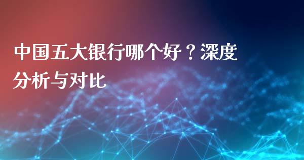中国五大银行哪个好？深度分析与对比_https://wap.kuaijiepai.net_财务风控_第1张