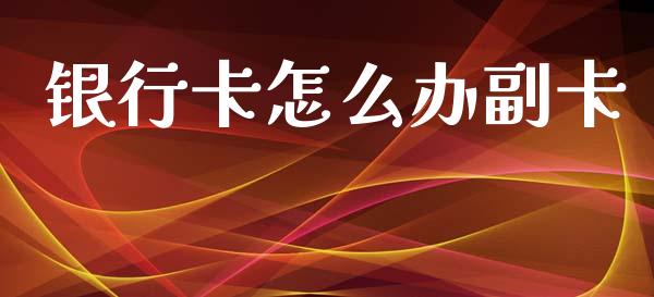 银行卡怎么办副卡_https://wap.kuaijiepai.net_财务咨询_第1张