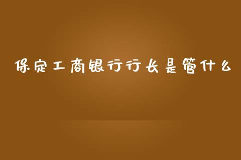 保定工商银行行长是管什么_https://wap.kuaijiepai.net_财务咨询_第1张