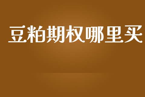 豆粕期权哪里买_https://wap.kuaijiepai.net_财务风控_第1张
