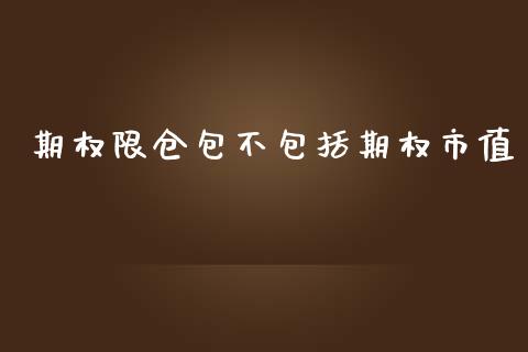 期权限仓包不包括期权市值_https://wap.kuaijiepai.net_财务咨询_第1张