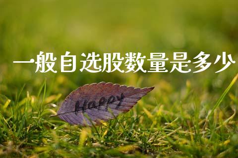 一般自选股数量是多少_https://wap.kuaijiepai.net_外汇交易_第1张