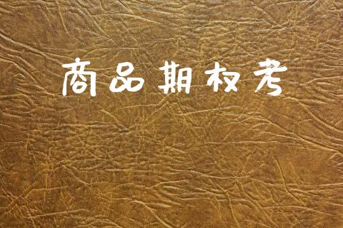 商品期权考_https://wap.kuaijiepai.net_财务咨询_第1张