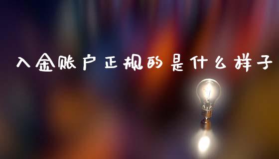 入金账户正规的是什么样子_https://wap.kuaijiepai.net_外汇交易_第1张